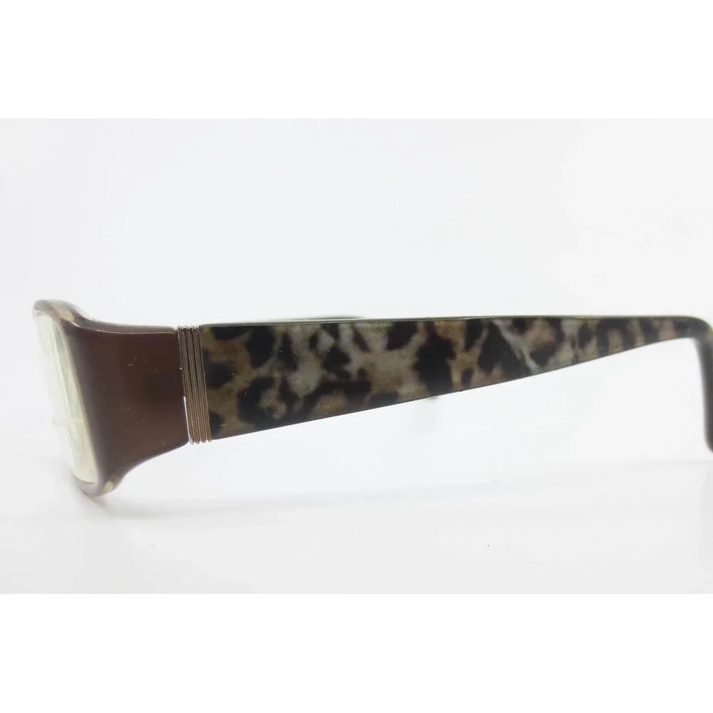 Nine West Brown Leopard Print Rectangular Eyeglass Frames NW 429 130 16 50 102